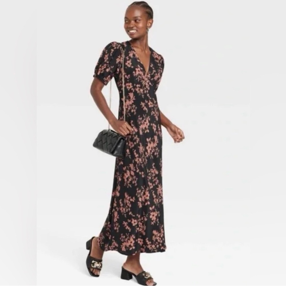 a new day XXL Black Floral Maxi Dress